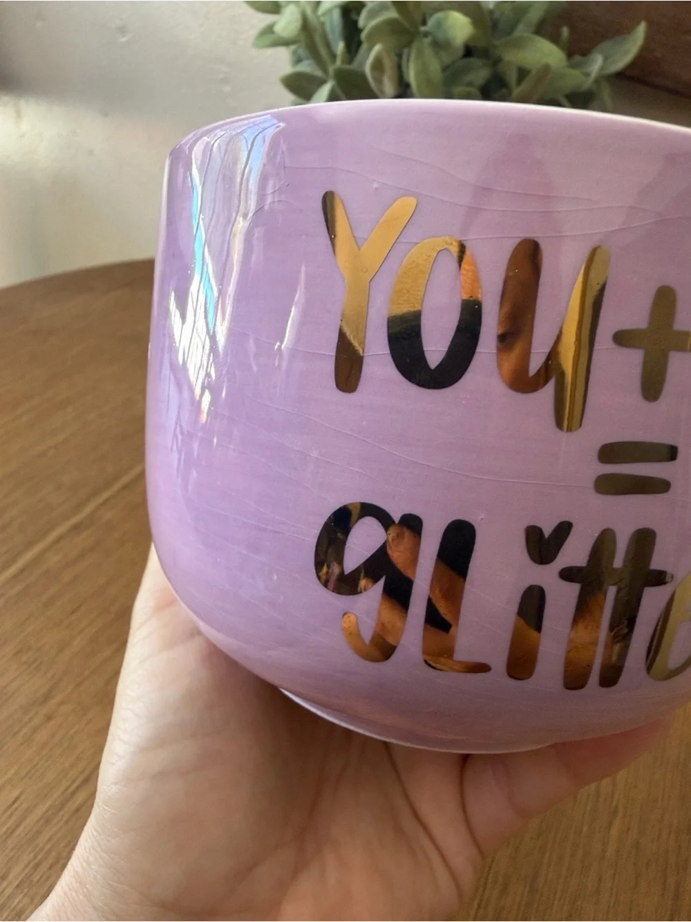 Target Lavender Ceramic Mug with Gold Lettering valentines